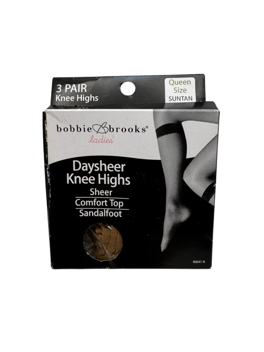 Bobbie Brooks Ladies Daysheer Knee Highs Sandal Foot 2 Pairs Queen Size